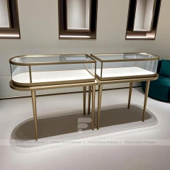 Custom Walnut Jewelry Display Showcase Set