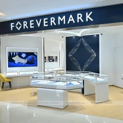 Custom White Jewelry Display Showcase Set