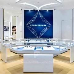 Custom White Jewelry Display Showcase Set