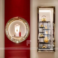 Elegant Black Jewelry Boutique Cabinet Set
