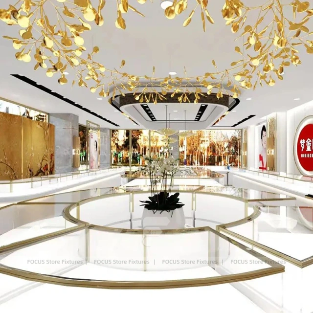 Elegant Black Jewelry Boutique Feature Wall