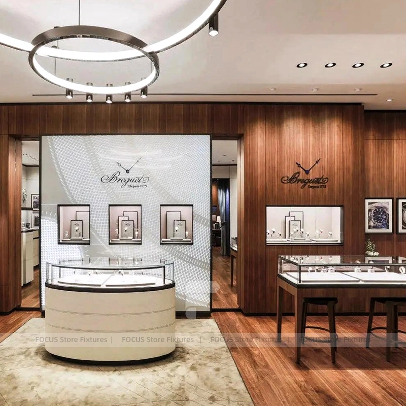 Elegant Champagne Gold Jewelry Feature Wall Display