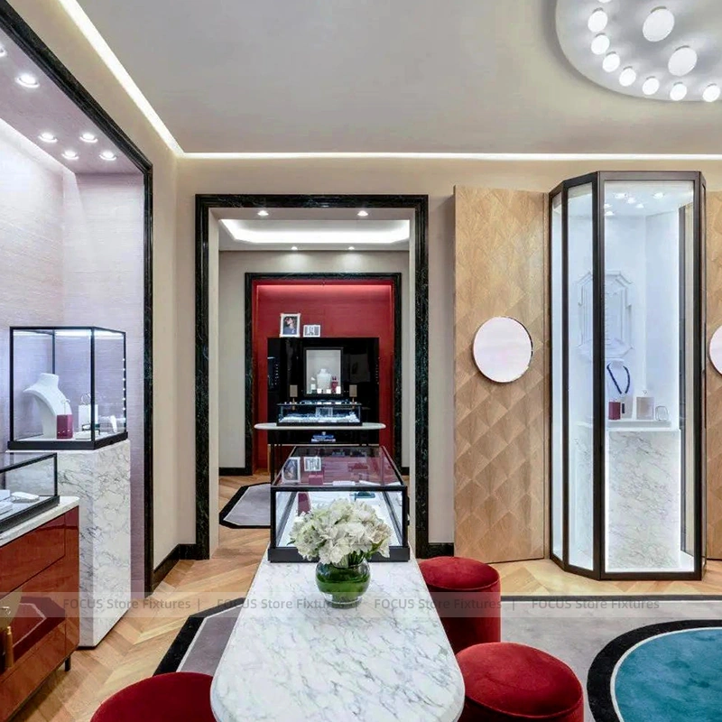 Elegant Champagne Gold Jewelry Feature Wall Display
