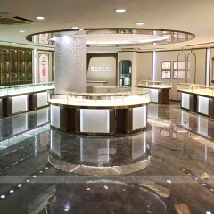 Elegant Cream Jewelry Boutique Feature Wall