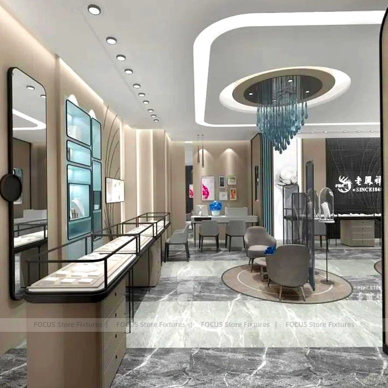 Elegant Marble Accent Jewelry Feature Wall Display