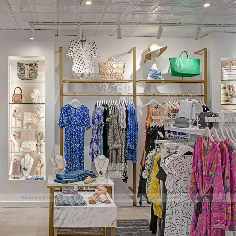 Gold Fashion Boutique Table Display