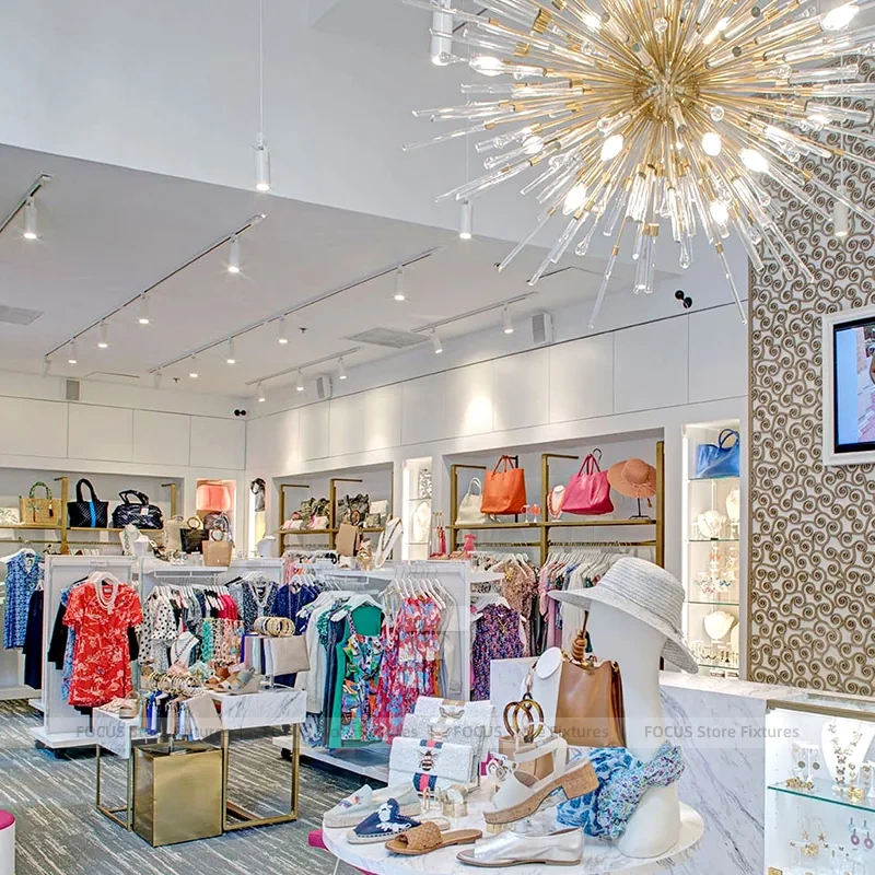 Gold Fashion Boutique Table Display