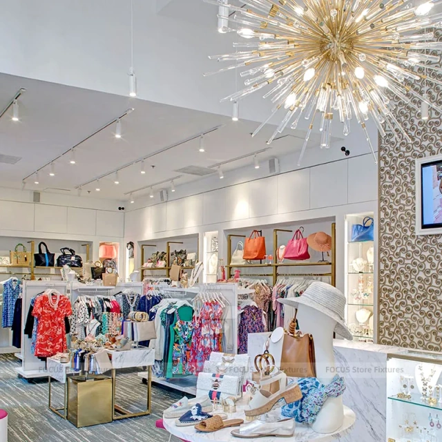 Gold Fashion Boutique Table Display