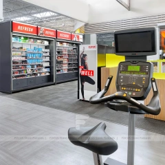 Gym Refreshment Wall Shelving Display