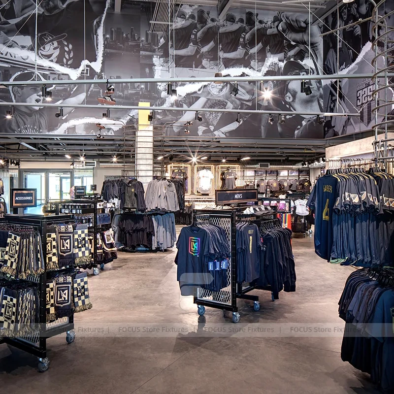 Industrial Fan Shop Apparel Rack