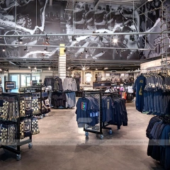Industrial Fan Shop Apparel Rack