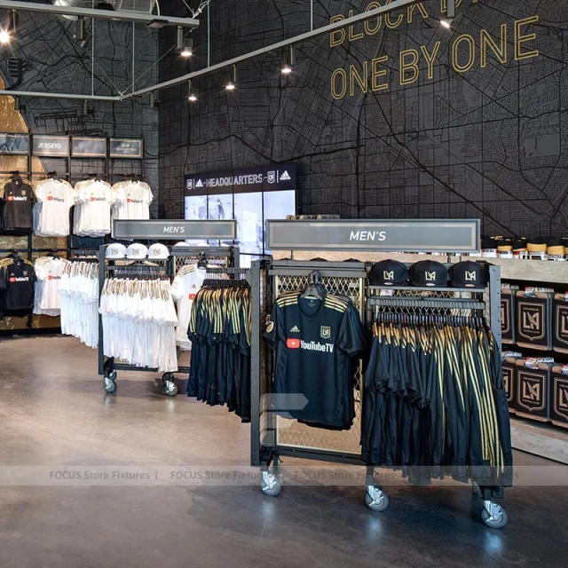 Industrial Fan Shop Apparel Rack