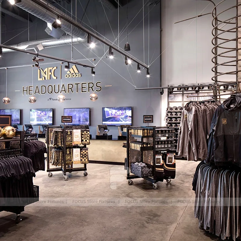 Industrial Fan Shop Apparel Rack