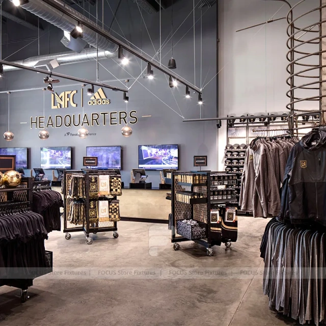 Industrial Fan Shop Apparel Rack