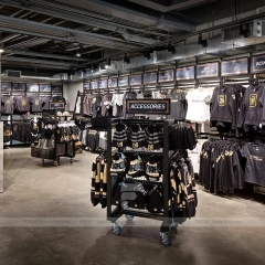 Industrial Fan Shop Apparel Rack