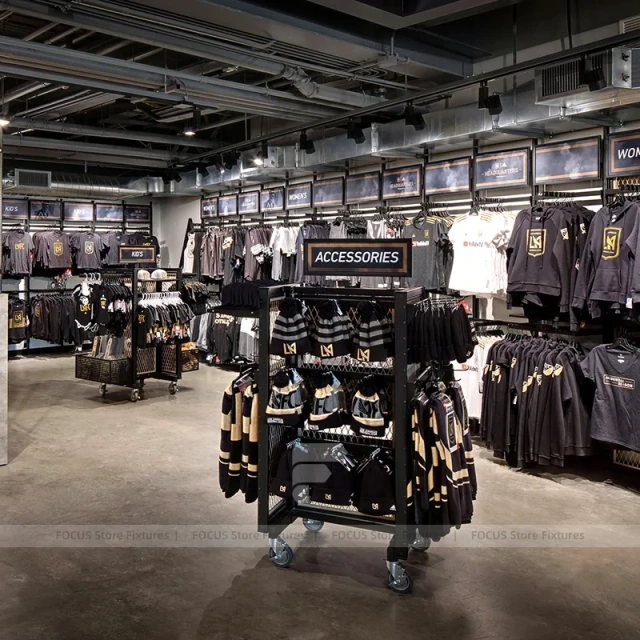 Industrial Fan Shop Apparel Rack