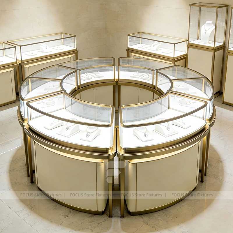 Luxury Beige Jewelry Tower Display Set