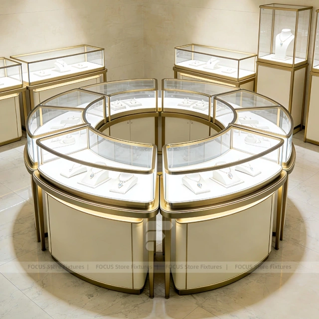 Luxury Beige Jewelry Tower Display Set