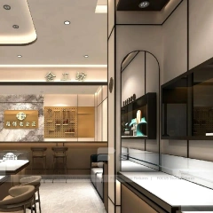 Luxury Beige LED Jewelry Showcase Set
