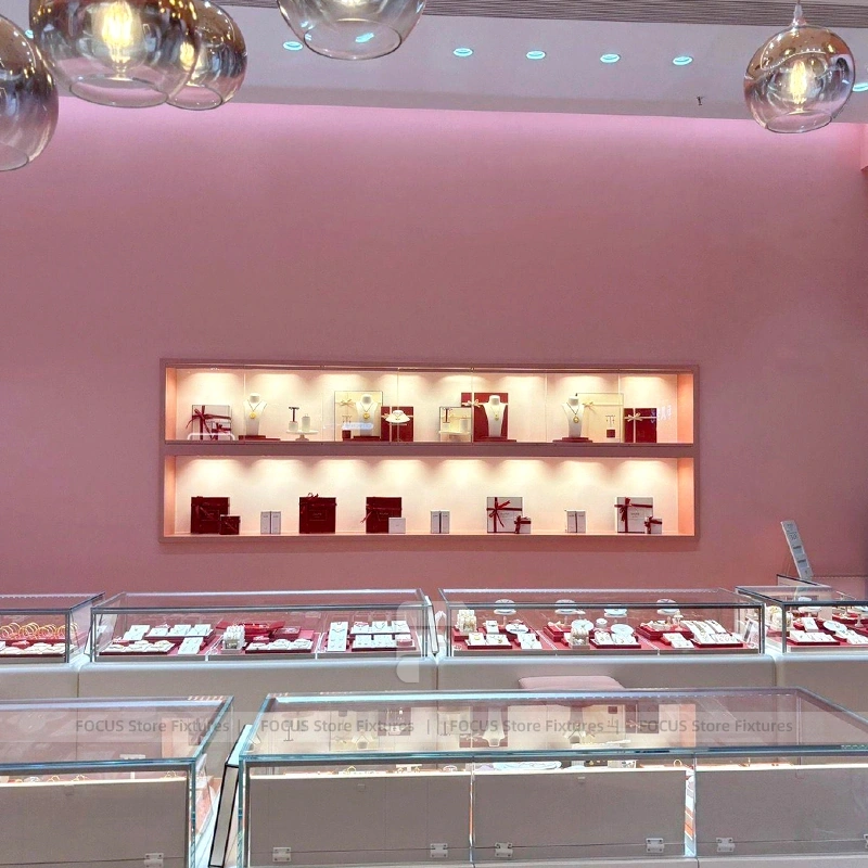 Luxury Black LED Jewelry Showcase Set