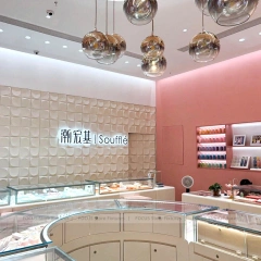 Luxury Black LED Jewelry Showcase Set