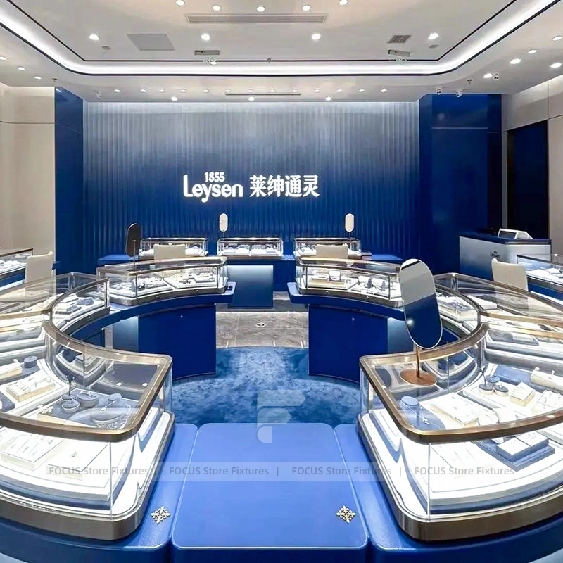 Luxury Cream LED Jewelry Showcase Set Series 1