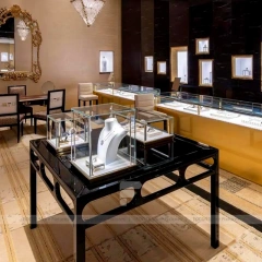 Luxury Cream LED Jewelry Showcase Set Series