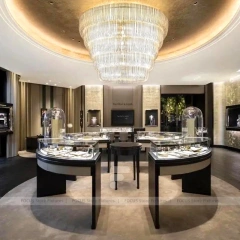 Luxury Fluted Wood Jewelry Tower Display Set