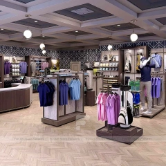 Luxury Golf Apparel Cash Wrap Display