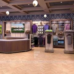 Luxury Golf Apparel Cash Wrap Display