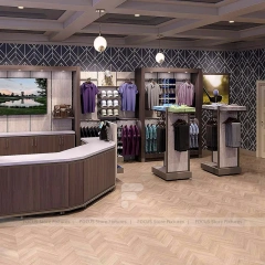 Luxury Golf Apparel Cash Wrap Display