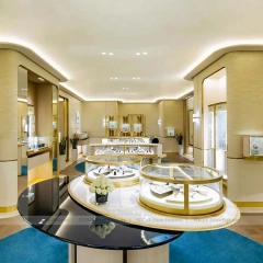 Luxury Marble Accent Jewelry Reception Desk