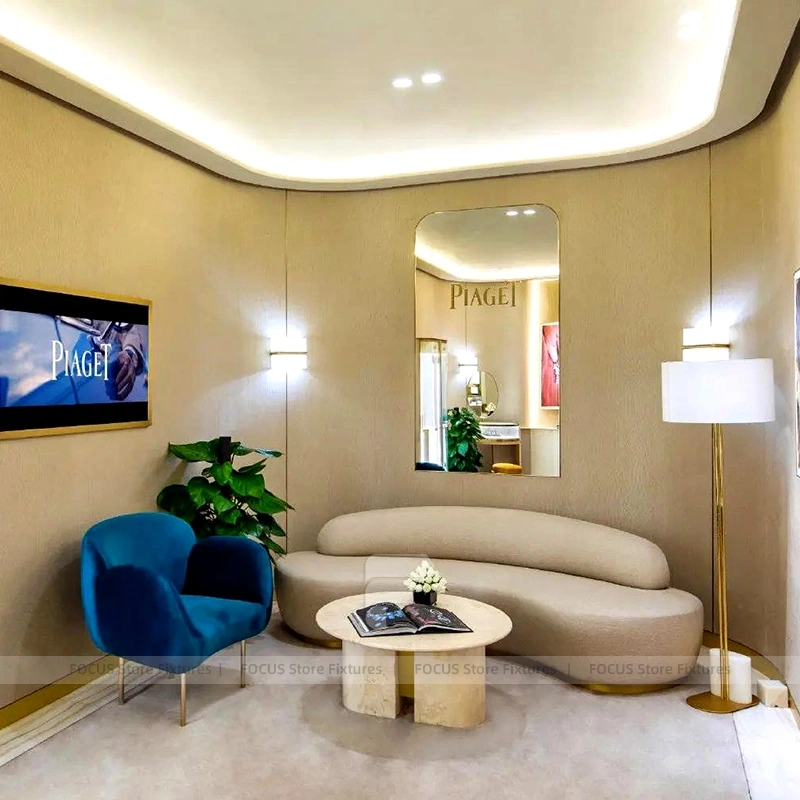 Luxury Marble Accent Jewelry Reception Desk