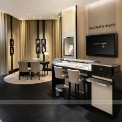 Luxury Walnut LED Jewelry Showcase Set