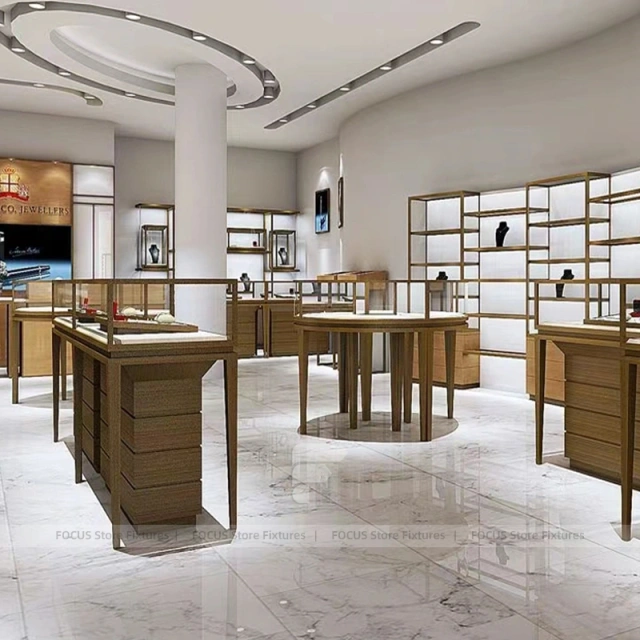 Luxury White Jewelry Fluted Reception Desk