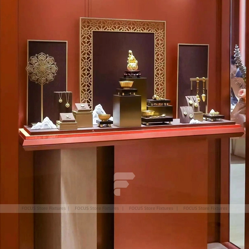 Luxury White LED Jewelry Showcase Set