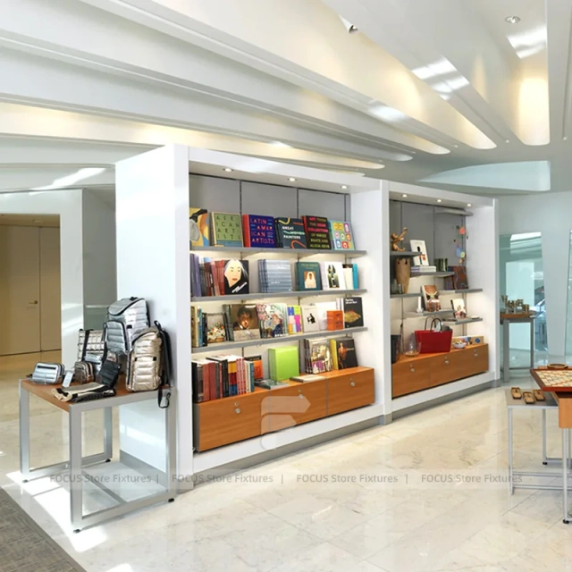 Minimal White Boutique Cabinet Display