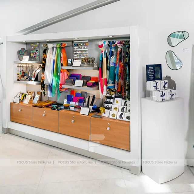Minimal White Boutique Cabinet Display