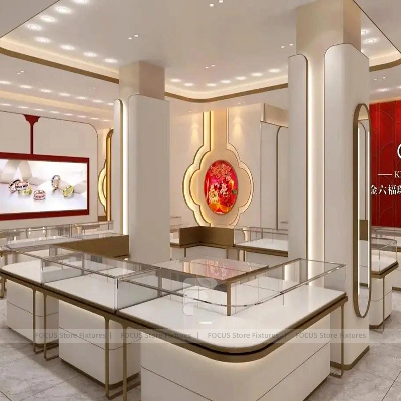 Modern Beige Jewelry Tower Showcase Set
