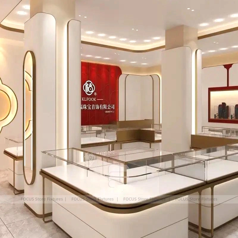 Modern Beige Jewelry Tower Showcase Set