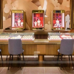 Modern Black Jewelry Display Showcase Set