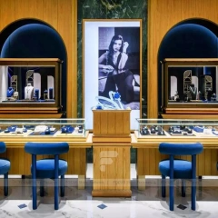 Modern Black Jewelry Display Showcase Set