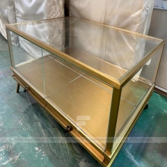 Modern Champagne Gold Jewelry Showcase Counter Set