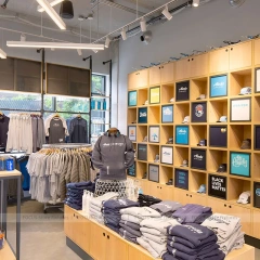 Modern Lifestyle Apparel Cube Display