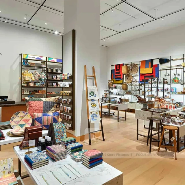 Modern Museum Gift Shop Table Display