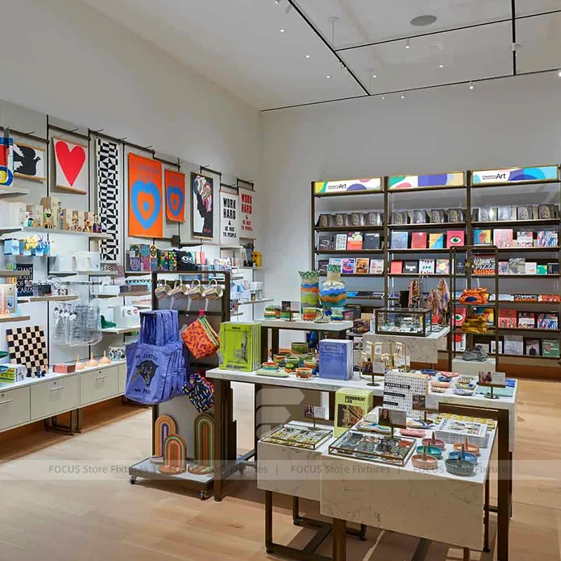 Modern Museum Gift Shop Table Display