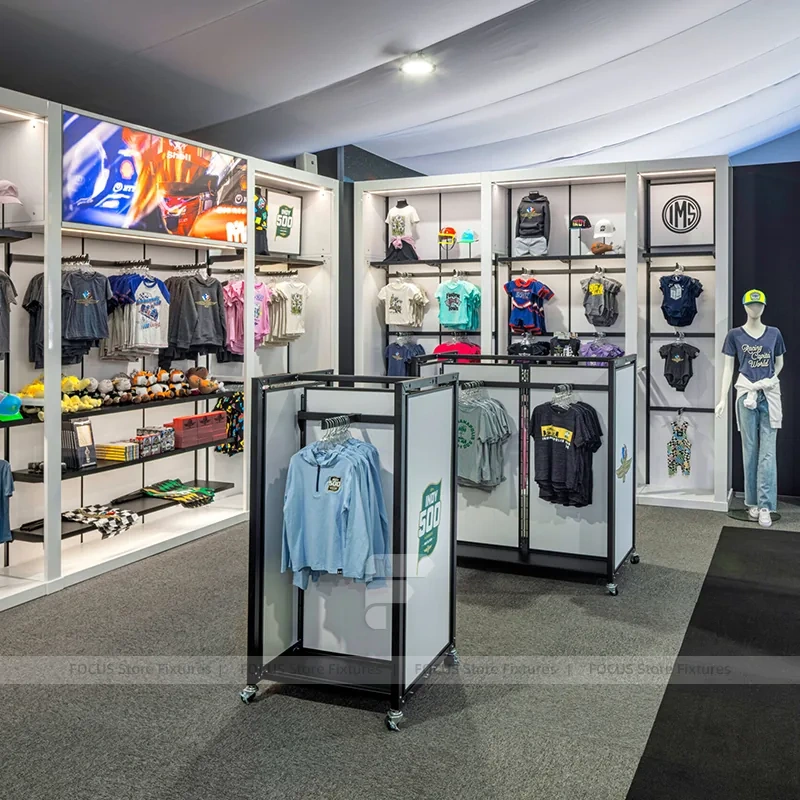 Modern Sportswear Wall Gondola Display