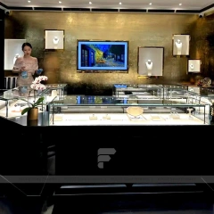 Modern White Jewelry Display Table Showcase