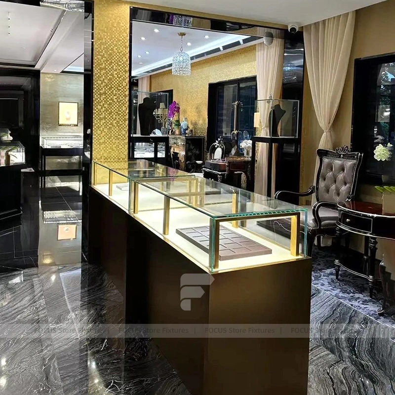 Modern White Jewelry Display Table Showcase