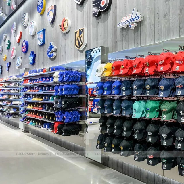 NHL Cap Wall Apparel Island Display